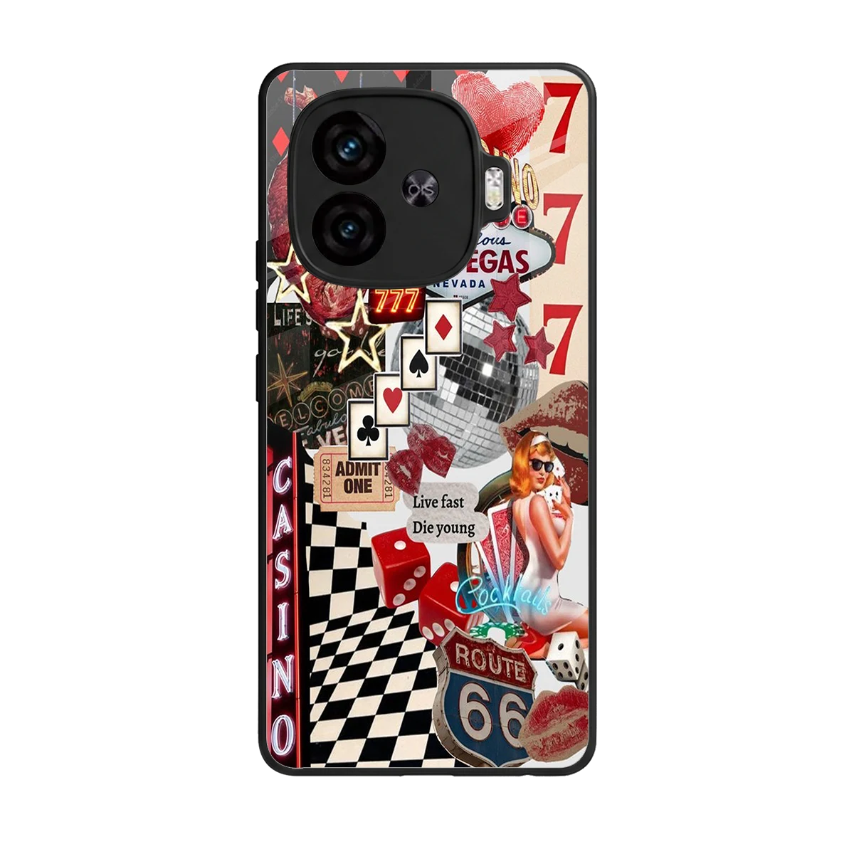 Vegas Vibes back phone cover | glass case for iqoo neo 10r 5g