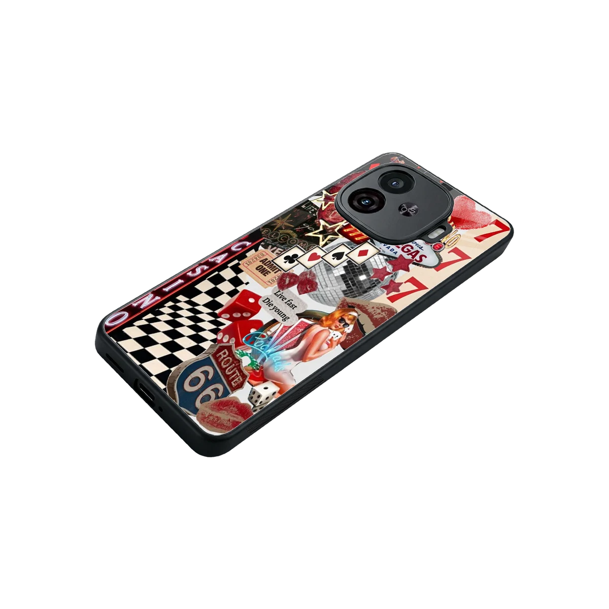Vegas Vibes stylish phone case for iqoo neo 10r 5g | glossy glass and slim fit