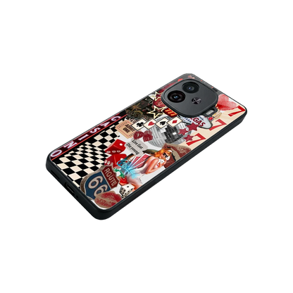 Vegas Vibes stylish phone case for iqoo neo 10r 5g | glossy glass and slim fit