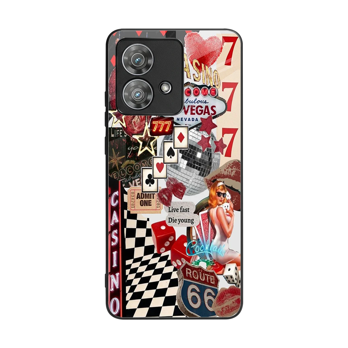 Vegas Vibes back phone cover | glass case for motorola edge 40 neo 5g