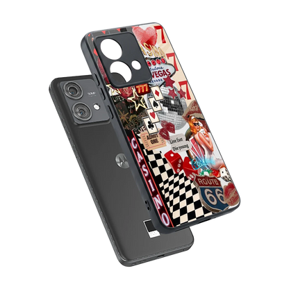 Vegas Vibes sleek motorola edge 40 neo 5g cover with tempered glass back and TPU edges