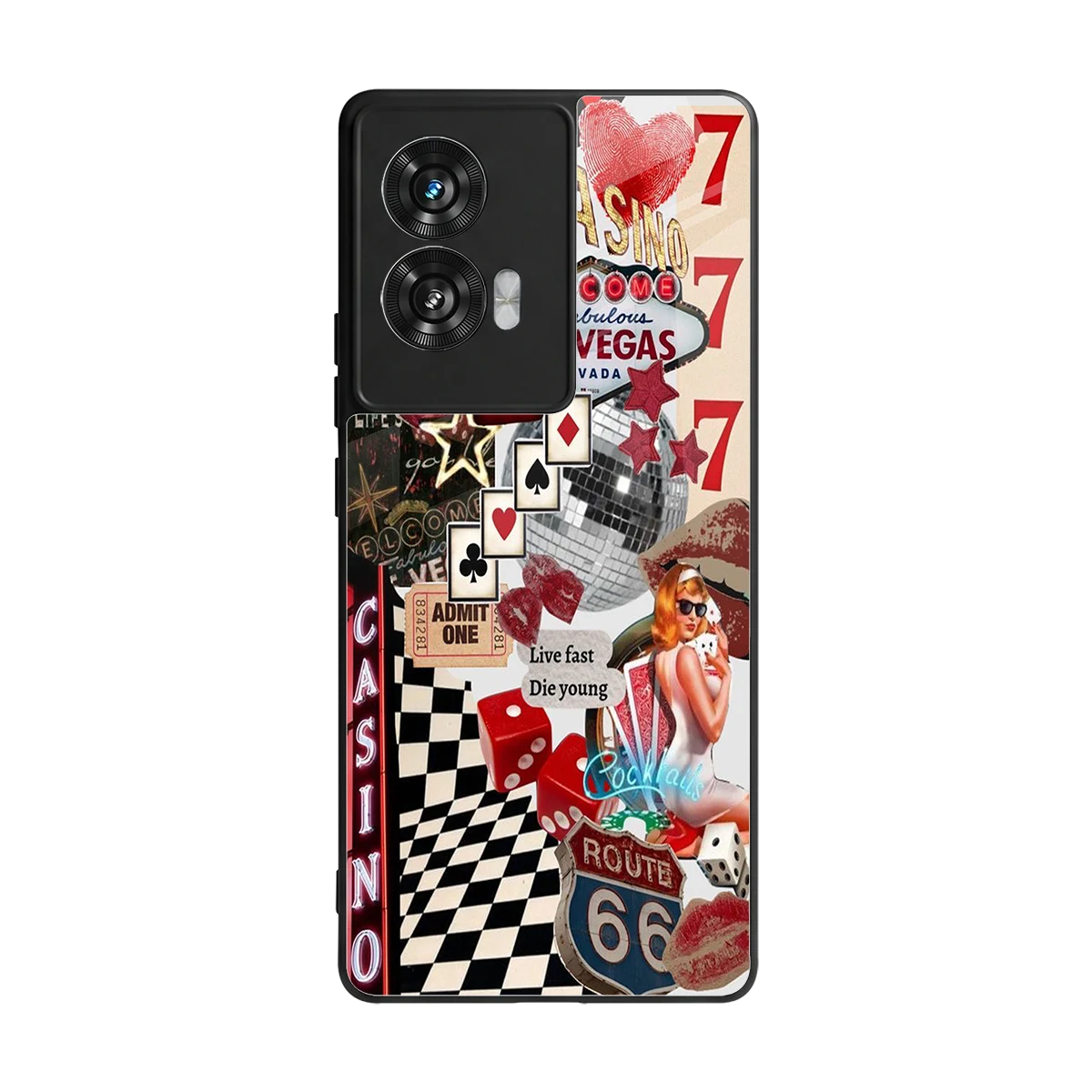 Vegas Vibes back phone cover | glass case for motorola edge 50 fusion