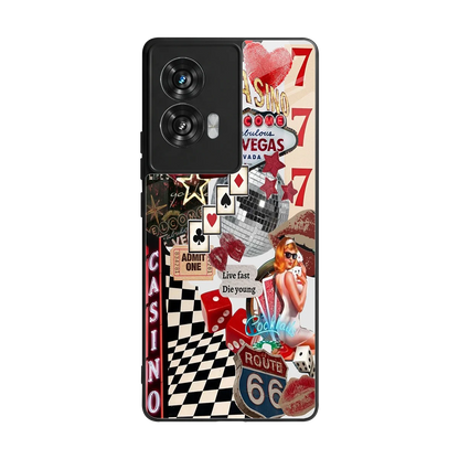 Vegas Vibes back phone cover | glass case for motorola edge 50 fusion