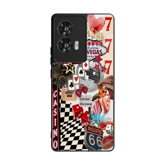 Vegas Vibes back phone cover | glass case for motorola edge 50 fusion