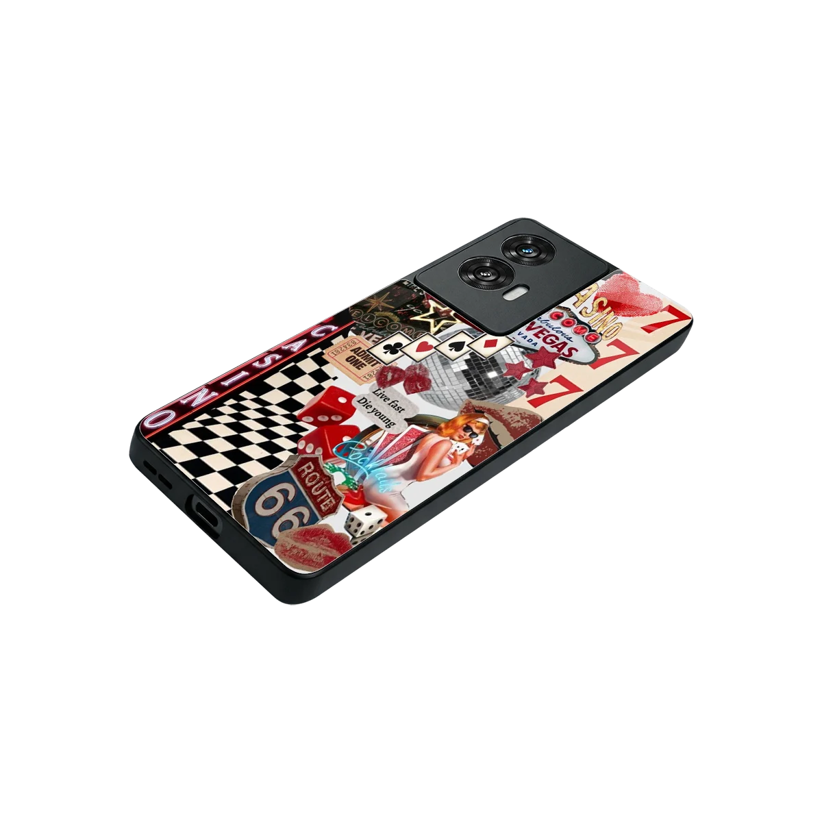 Vegas Vibes stylish phone case for motorola edge 50 fusion | glossy glass and slim fit
