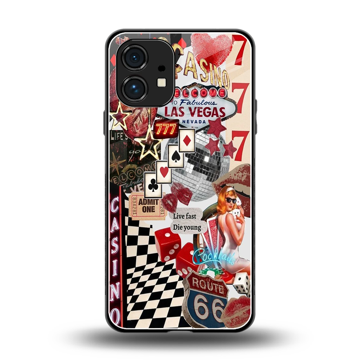 Vegas Vibes back phone cover | glass case for nothing phone 1