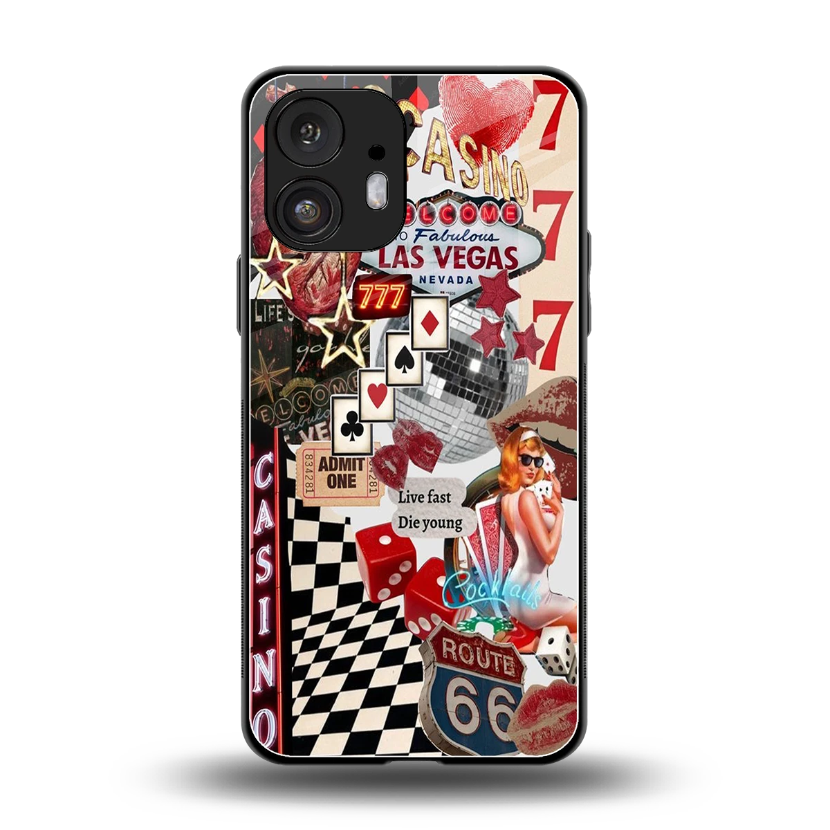 Vegas Vibes back phone cover | glass case for nothing phone 2
