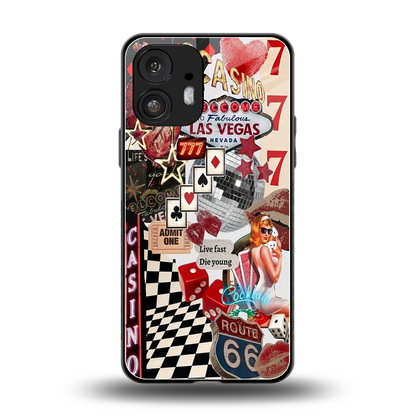 Vegas Vibes back phone cover | glass case for nothing phone 2