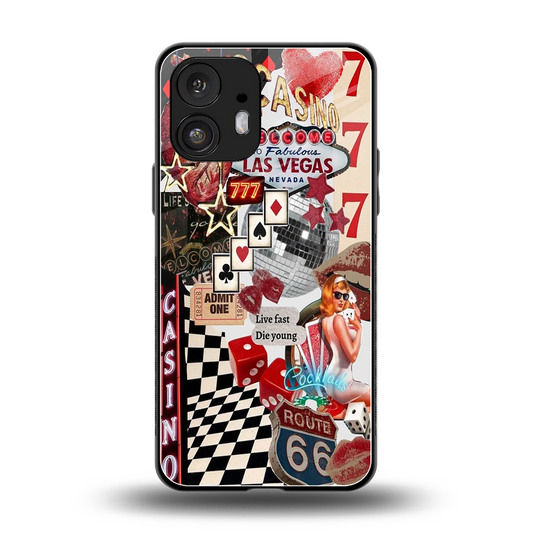 Vegas Vibes back phone cover | glass case for nothing phone 2