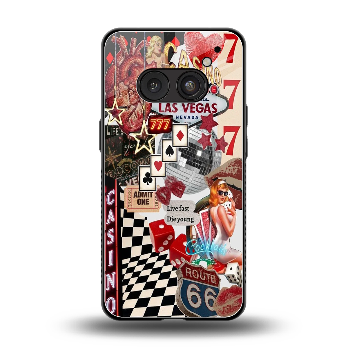 Vegas Vibes back phone cover | glass case for nothing phone 2a plus