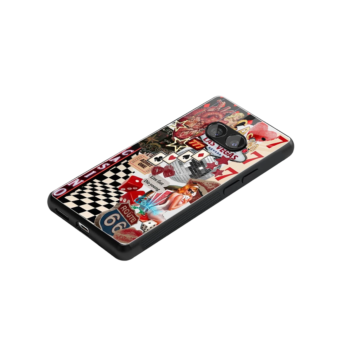Vegas Vibes stylish phone case for nothing phone 2a plus | glossy glass and slim fit