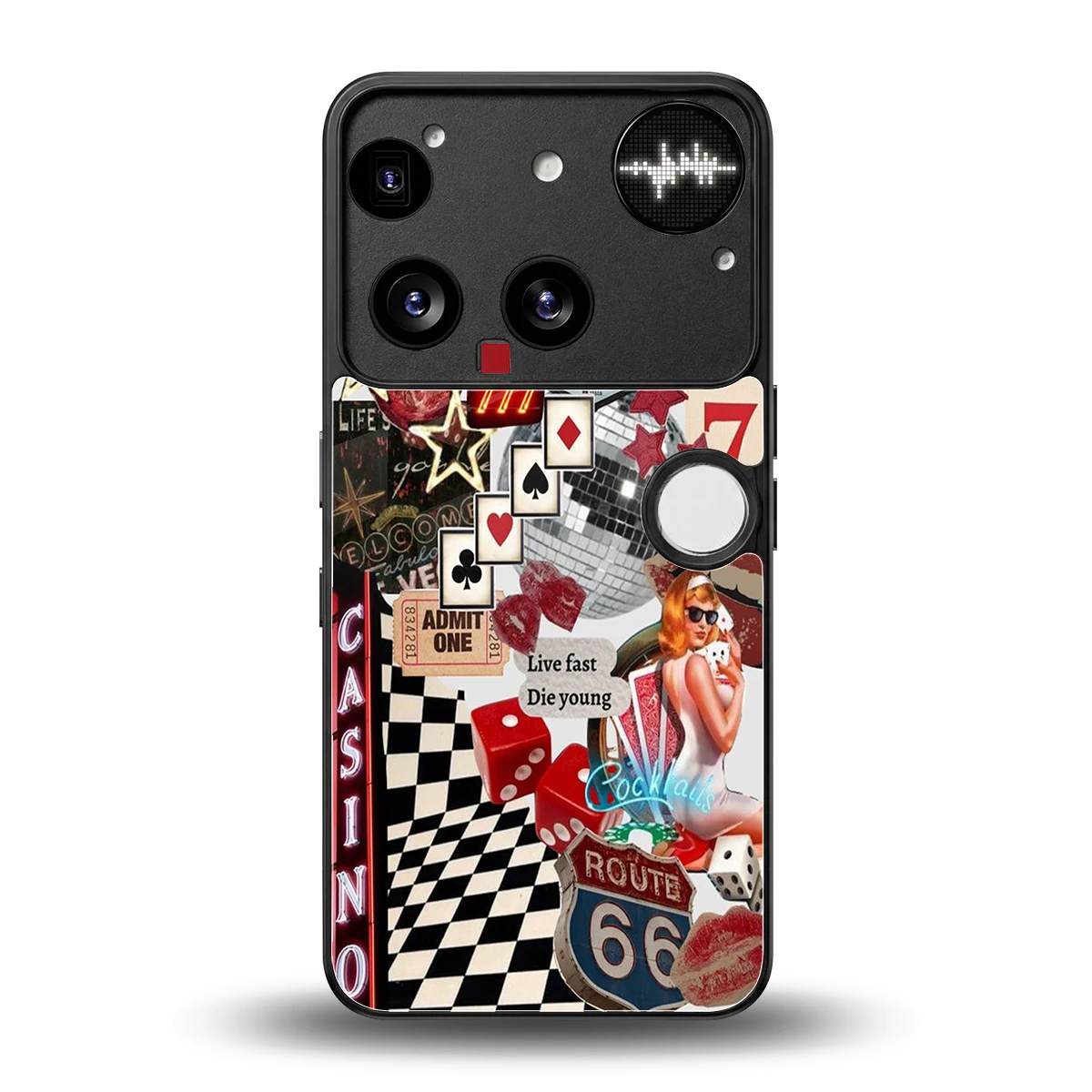 Vegas Vibes back phone cover | glass case for nothing phone 3