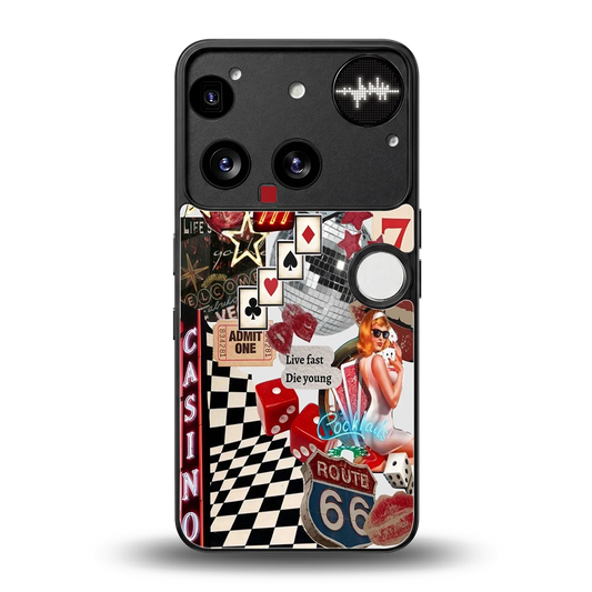 Vegas Vibes back phone cover | glass case for nothing phone 3