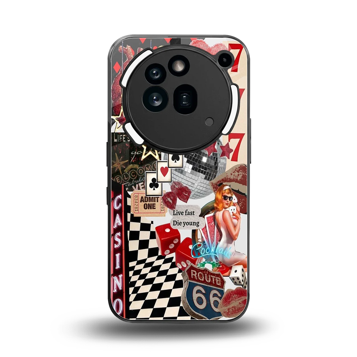 Vegas Vibes back phone cover | glass case for nothing phone 3a pro