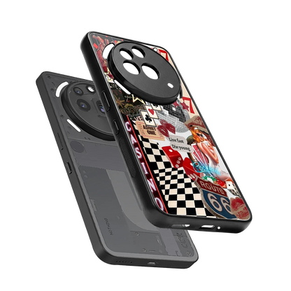Vegas Vibes sleek nothing phone 3a pro cover with tempered glass back and TPU edges