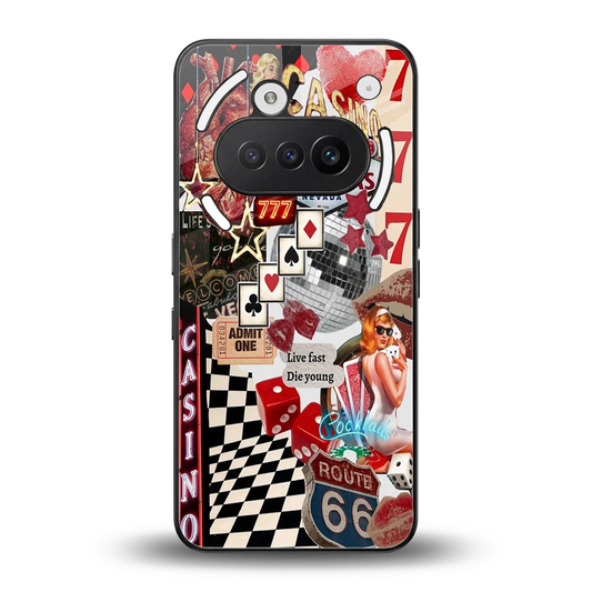 Vegas Vibes back phone cover | glass case for nothing phone 3a