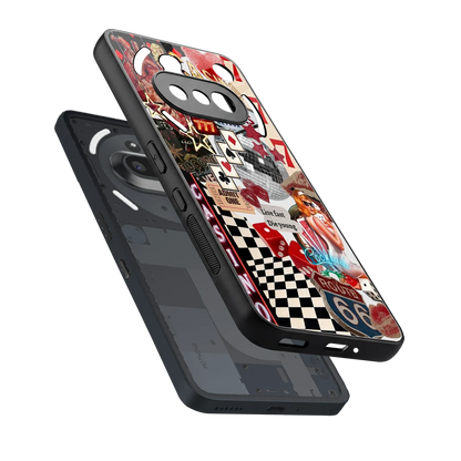 Vegas Vibes sleek nothing phone 3a cover with tempered glass back and TPU edges