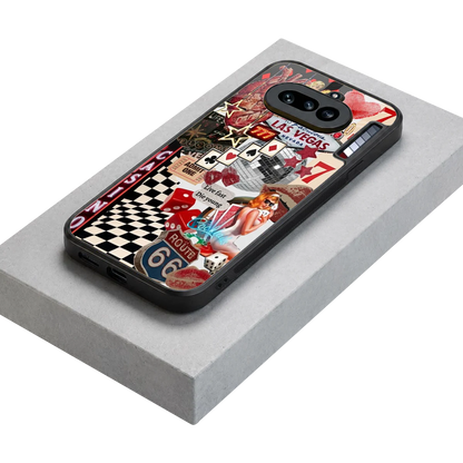Vegas Vibes stylish phone case for nothing phone 4a | glossy glass and slim fit