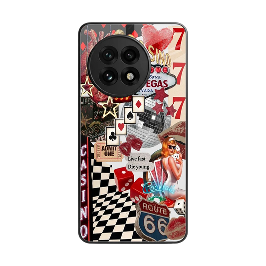 Vegas Vibes back phone cover | glass case for oneplus 13r