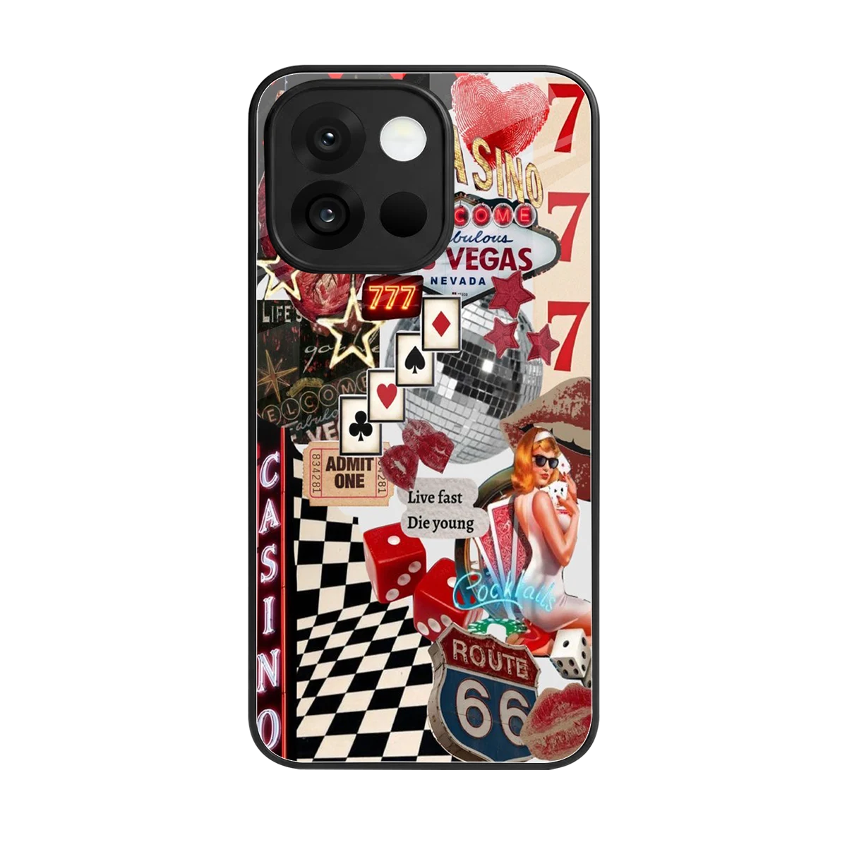 Vegas Vibes back phone cover | glass case for oneplus 13s