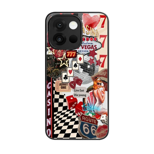 Vegas Vibes back phone cover | glass case for oneplus 13s