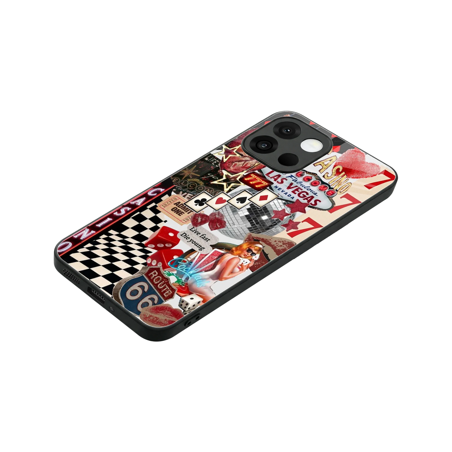 Vegas Vibes stylish phone case for oneplus 13s | glossy glass and slim fit