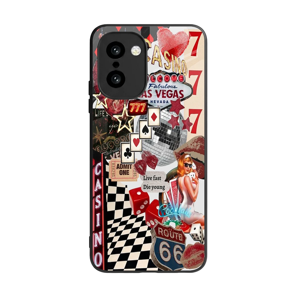 Vegas Vibes back phone cover | glass case for oneplus 15r