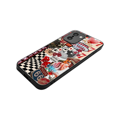 Vegas Vibes stylish phone case for oneplus 15r | glossy glass and slim fit