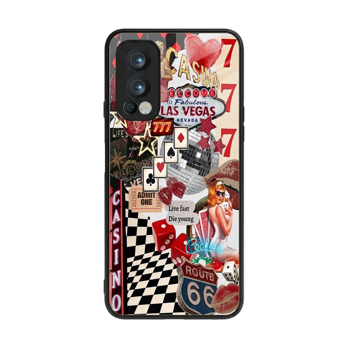 Vegas Vibes back phone cover | glass case for oneplus nord 2