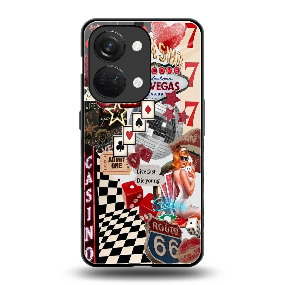 Vegas Vibes back phone cover | glass case for oneplus nord 3