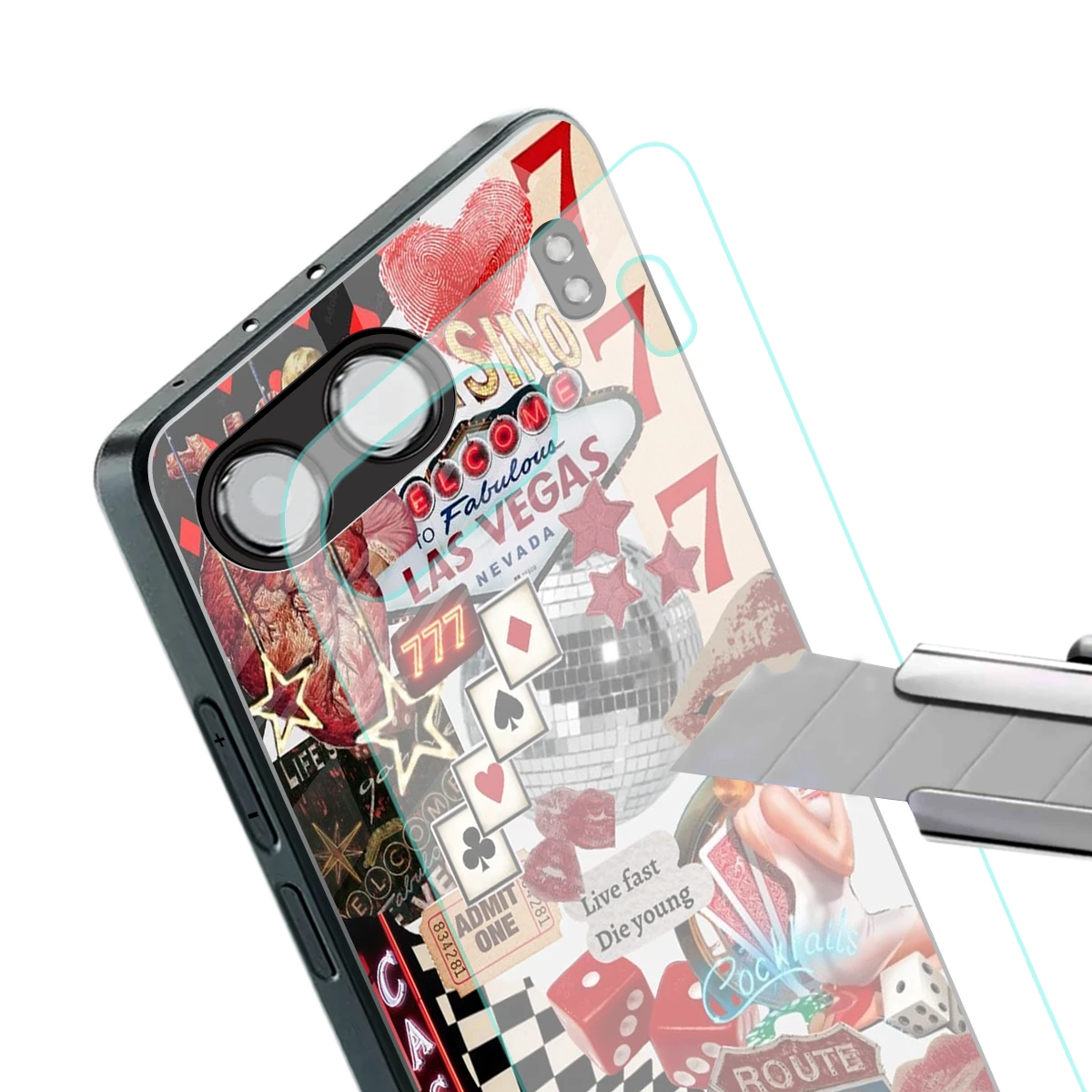Vegas Vibes stylish phone case for oneplus nord 4 | glossy glass and slim fit