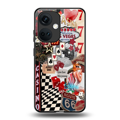 Vegas Vibes back phone cover | glass case for oneplus nord ce 3