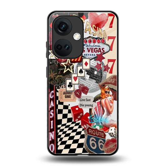Vegas Vibes back phone cover | glass case for oneplus nord ce 3