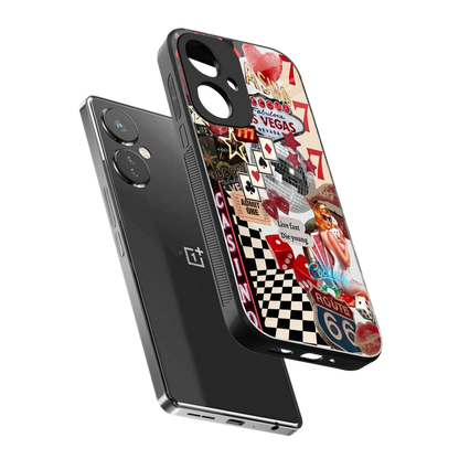 Vegas Vibes sleek oneplus nord ce 3 cover with tempered glass back and TPU edges