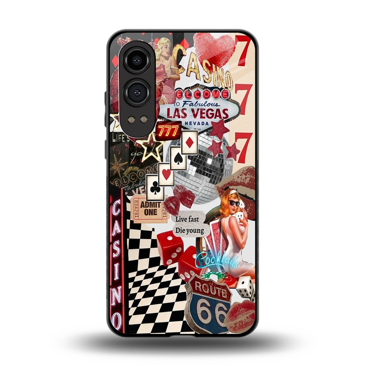 Vegas Vibes back phone cover | glass case for oneplus nord ce 4 lite