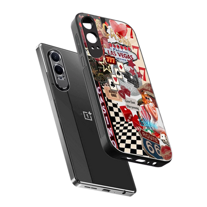 Vegas Vibes sleek oneplus nord ce 4 lite cover with tempered glass back and TPU edges