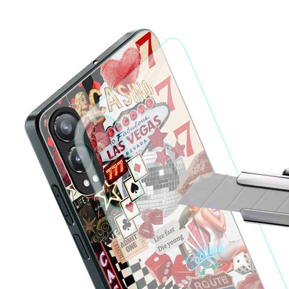 Vegas Vibes stylish phone case for oneplus nord ce 4 lite | glossy glass and slim fit
