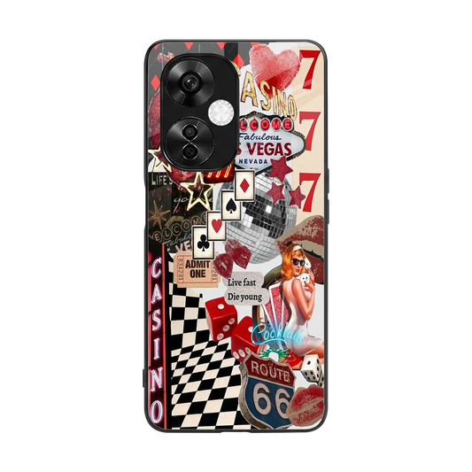 Vegas Vibes back phone cover | glass case for oneplus nord ce 3 lite