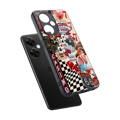 Vegas Vibes sleek oneplus nord ce 3 lite cover with tempered glass back and TPU edges