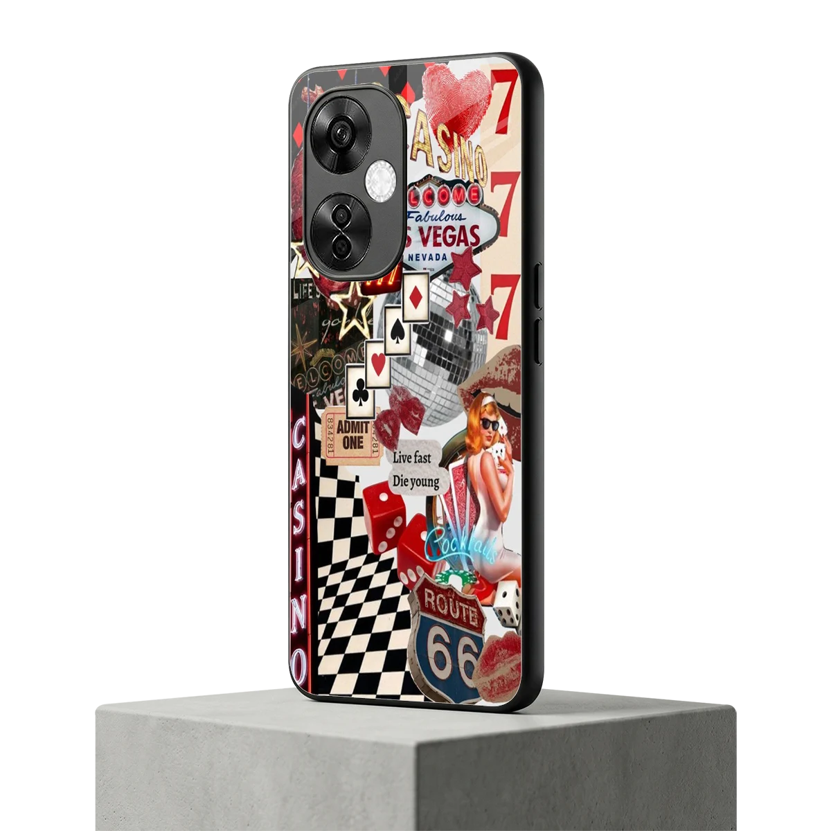 Vegas Vibes oneplus nord ce 3 lite mobile cover | shockproof glass phone case