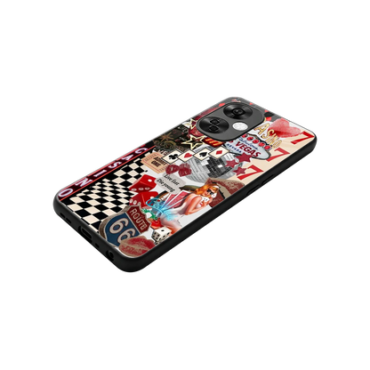 Vegas Vibes stylish phone case for oneplus nord ce 3 lite | glossy glass and slim fit