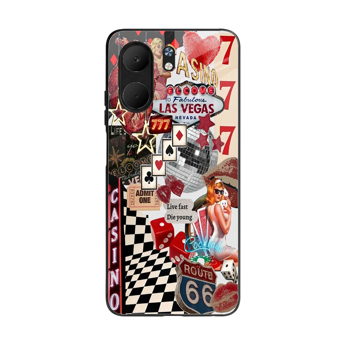 Vegas Vibes back phone cover | glass case for oppo a5x 5g