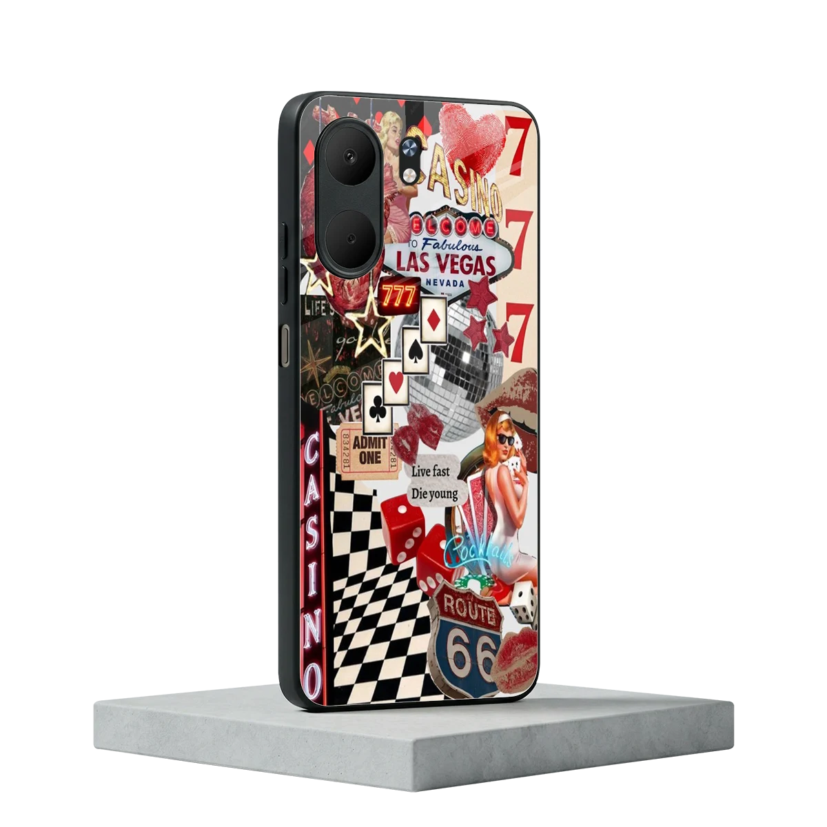 Vegas Vibes oppo a5x 5g mobile cover | shockproof glass phone case