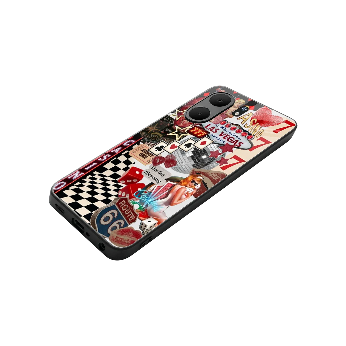 Vegas Vibes stylish phone case for oppo a5x 5g | glossy glass and slim fit