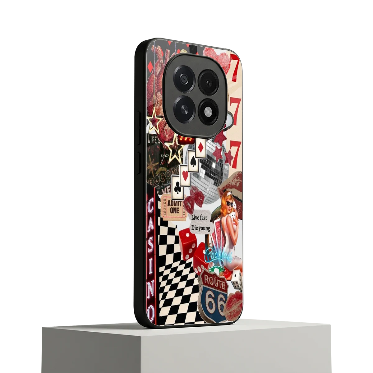 Vegas Vibes oppo f29 5g mobile cover | shockproof glass phone case