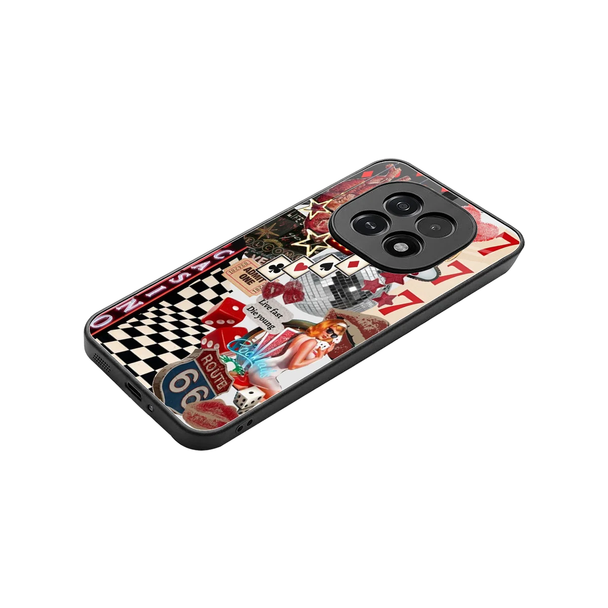 Vegas Vibes stylish phone case for oppo f29 5g | glossy glass and slim fit