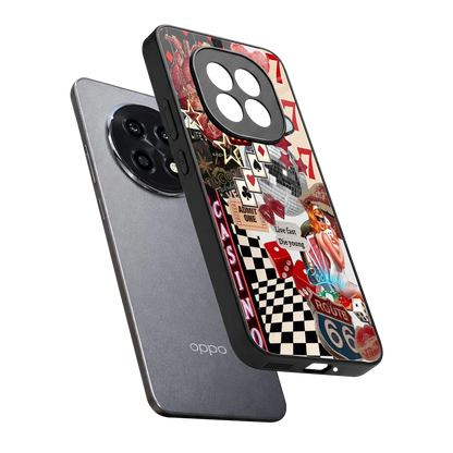 Vegas Vibes sleek oppo f29 pro 5g cover with tempered glass back and TPU edges