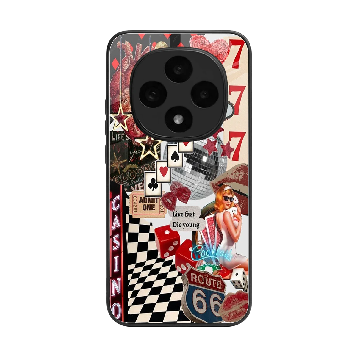 Vegas Vibes back phone cover | glass case for oppo f31 pro 5g