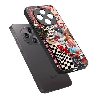 Vegas Vibes sleek oppo f31 pro 5g cover with tempered glass back and TPU edges