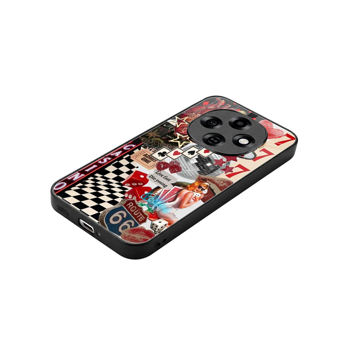 Vegas Vibes stylish phone case for oppo f31 pro 5g | glossy glass and slim fit